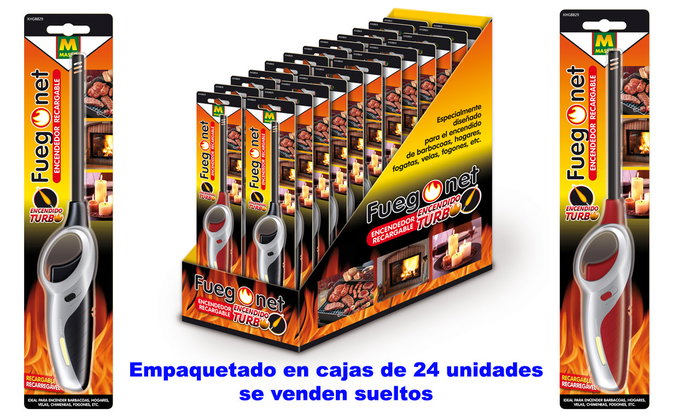 Massó Encendedor Fuegonet Recargable para Barbacoas y Chimeneas