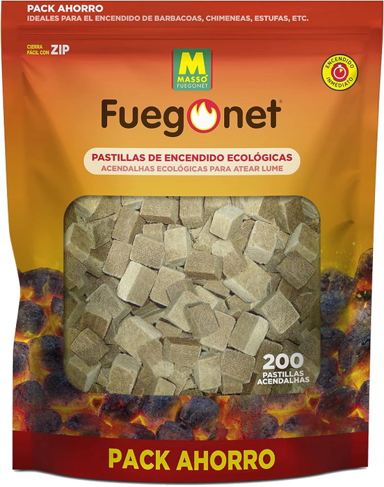Massó Pastillas de Encendido Ecológicas, 200 uds