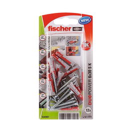 Fischer Duopower Taco + Tornillo Ø6 x 30 mm + Ø4,5 x 40 mm Blister 12 uds