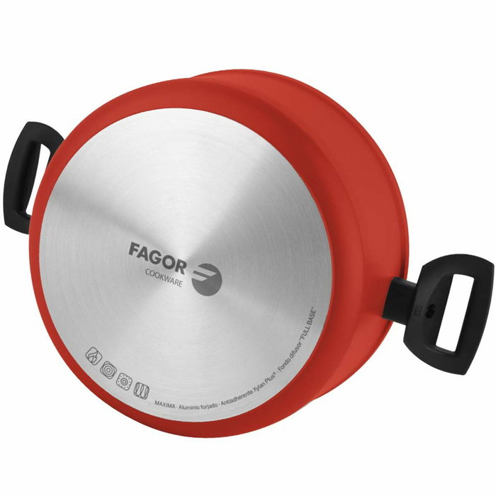 Fagor Olla máxima con tapa roja de aluminio Ø20 x 10 cm