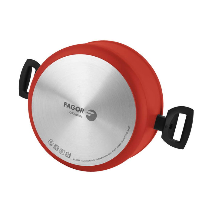 Fagor Olla Máxima con Tapa Roja de Aluminio Ø24 x 11 cm