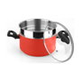 Fagor Olla Máxima con Tapa y Steamer Roja de Aluminio Ø20 x 10 cm