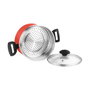 Fagor Olla Máxima con Tapa y Steamer Roja de Aluminio Ø20 x 10 cm