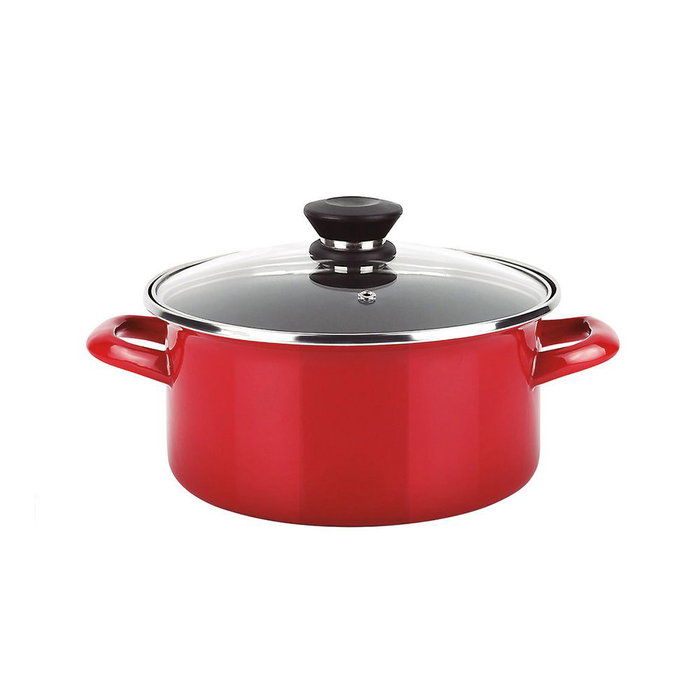 Fagor Olla Optimax con tapa roja de acero AISI 430 ø18 x 10cm Fagor Olla Optimax con tapa roja de acero AISI 430 ø18 x 10cm