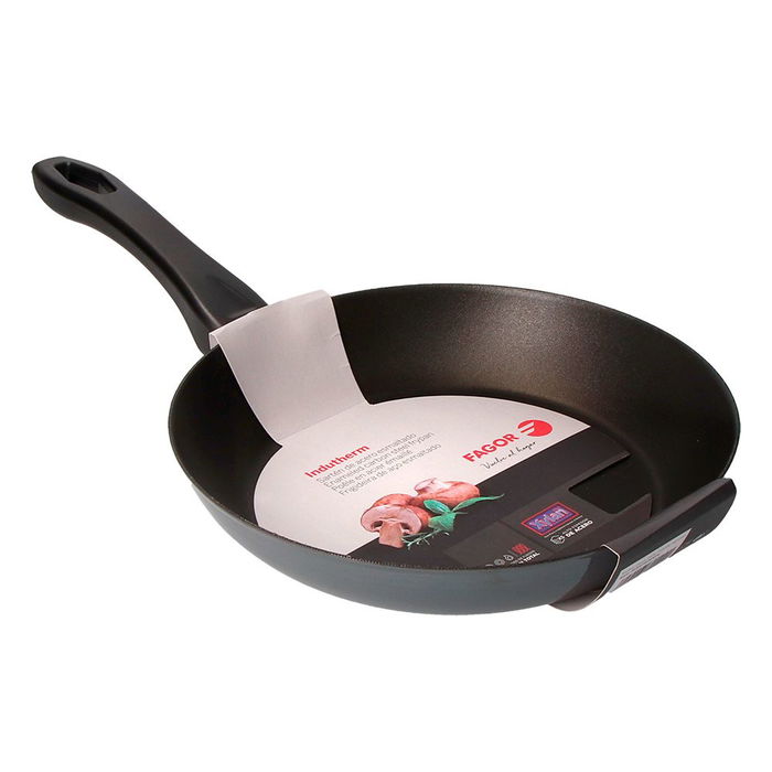 Fagor Sartén Indutherm 28cm Acero Aisi 430 Negro Antiadherente Xylan Plus 2 Capas
