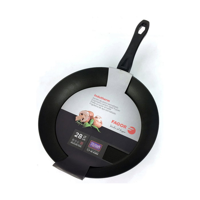 Fagor Indutherm Sartén de Acero Esmaltado Negra 28 cm Fagor Indutherm Sartén de Acero Esmaltado Negra 28 cm