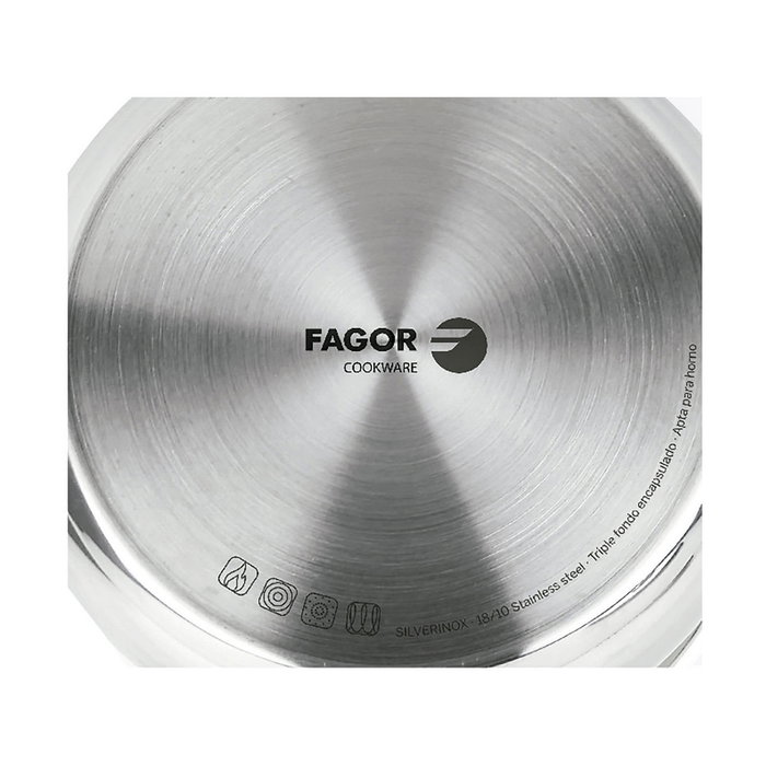 Fagor Olla Silverinox 6,8 l con tapa de acero inoxidable 18/10 ø24 x 15 cm