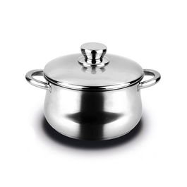 Fagor Silverinox Olla Inoxidable 18/10 6,8 L Ø24 x 15 cm con Tapa de Acero Inoxidable, Fondo Termodifusor, Apta para Todo Tipo de Fuegos