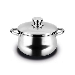 Fagor Silverinox Olla Inoxidable 18/10 6,8 L Ø24 x 15 cm con Tapa de Acero Inoxidable, Fondo Termodifusor, Apta para Todo Tipo de Fuegos