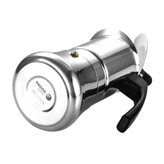 Fagor Cafetera Etnica de Acero Inoxidable 18/10, 6 Tazas, Apta para Todo Tipo de Fuegos, Cromado