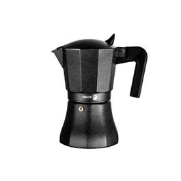 Fagor Cafetera Tiramisú de Aluminio 6 tazas Negro
