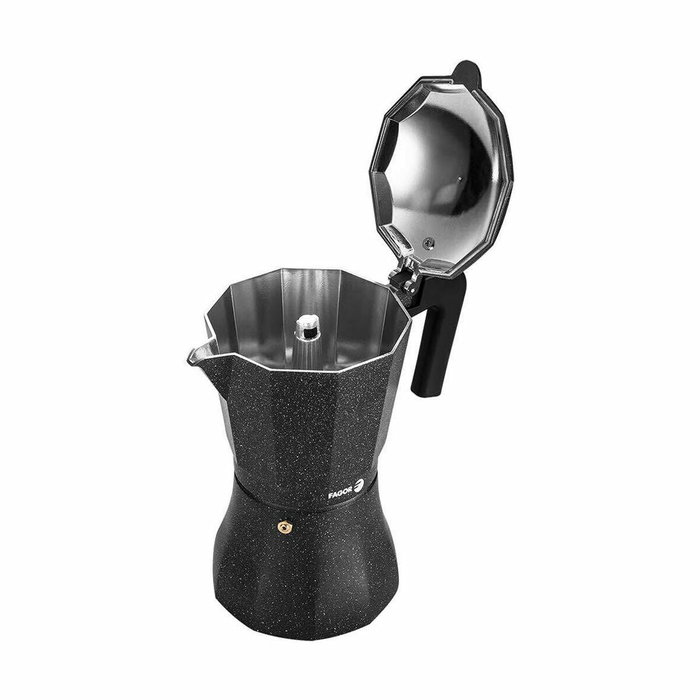 Fagor Cafetera Tiramisú de Aluminio 6 tazas Negro