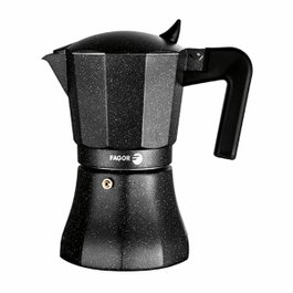 Fagor Cafetera Tiramisú de aluminio 12 tazas Negro