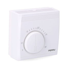 Perry Teg Termostato Analógico sin Luz Piloto 230V Blanco On/Off Diferencial Fijo 10A 250V
