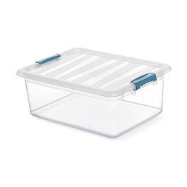 Domo Pack Living Caja Katla Transparente 12L con Tapa 39 x 29 x 15,5 cm