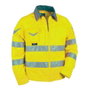 Cofra Warning Cazadora Talla 56 Amarillo Alta Visibilidad con Reflectantes 3M y Scotchlite, Bolsillos Múltiples