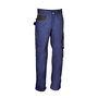 Cofra Pantalón Worklander Mujer Azul Marino/Negro Talla 44 - 60% Algodón 40% Poliéster - Bolsillos, Cintura Ajustable, Corte Ergonómico, No Detectable por Metales