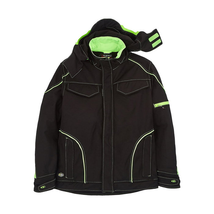 Cofra Cazadora softshell Tecka negro lime talla 50 Cofra Cazadora softshell Tecka negro lime talla 50