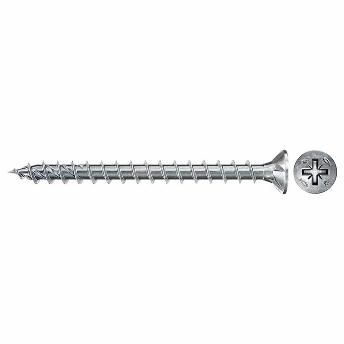 Fischer Caja de 200 tornillos para madera FPF II CZF 5,0x50 mm cincados