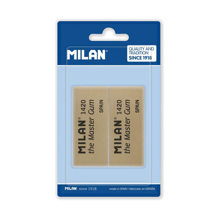 Milán Gomas de borrar miga de pan Master Gum, blister 2 uds