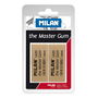 Milán Goma de borrar Master Gum, Miga de Pan, Blister 2 uds, 5,5 x 2,3 x 1,3 cm
