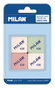 Milan Goma de Borrar 430 Miga de Pan, Colores Surtidos, Pack de 4
