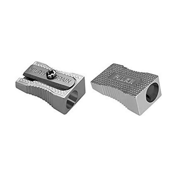 Milán Kit de 2 Sacapuntas de Aluminio Gris