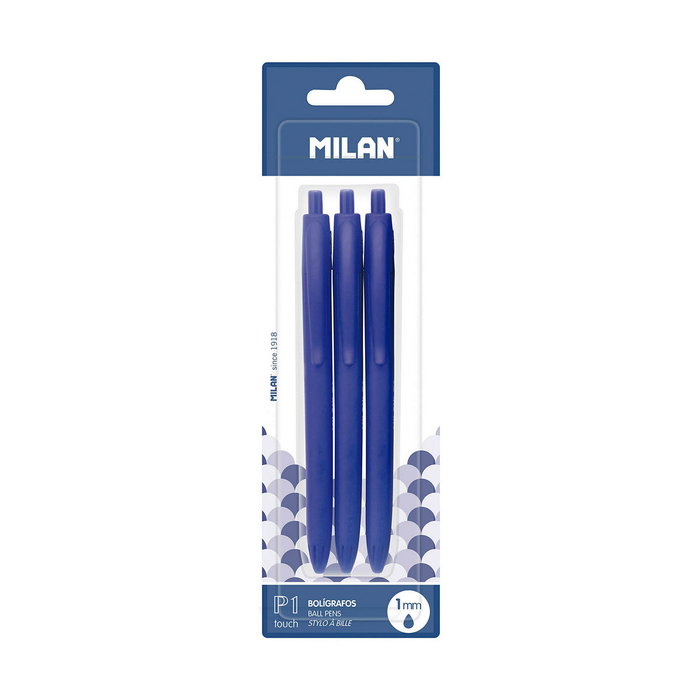 Milán Kit 3 Bolígrafos P1 Touch Tinta Azul