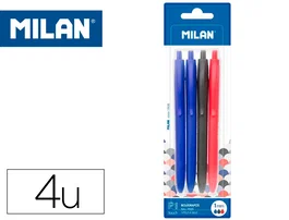 Milan Bolígrafos P1 Touch Retráctiles 1 mm Surtidos (4 Unidades)