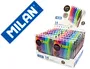 Milan Bolígrafo P1 Retráctil 1 mm Touch Mini, Estuche de 7 Unidades en Colores Surtidos, Expositor de 14 Estuches