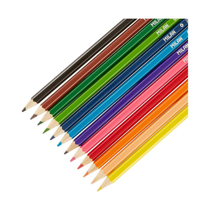 Milán Kit de 12 lápices de colores hexagonales