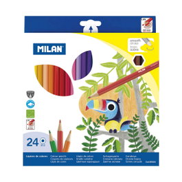 Milán Kit de 24 lápices de colores hexagonales