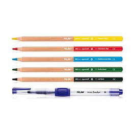 Milán Kit Pincel Water Brush Recargable y 5 Lápices Acuarelables