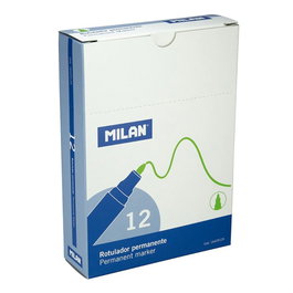 Milan Kit de 12 rotuladores permanentes punta redonda verde Ø4mm