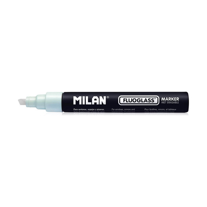 Milán Rotulador Fluoglass Blanco Punta Biselada 2-4 mm