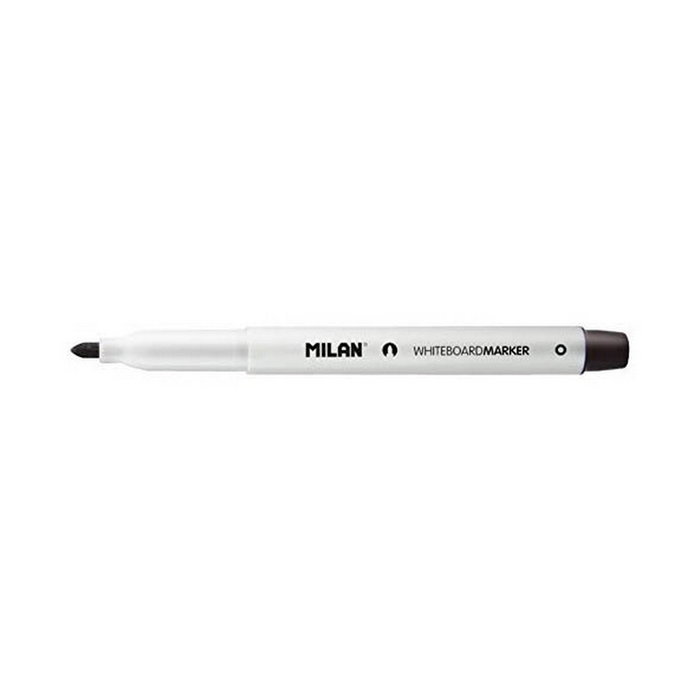 Milán Rotuladores para Pizarra Blanca Negro 3,7 mm (Caja de 12)