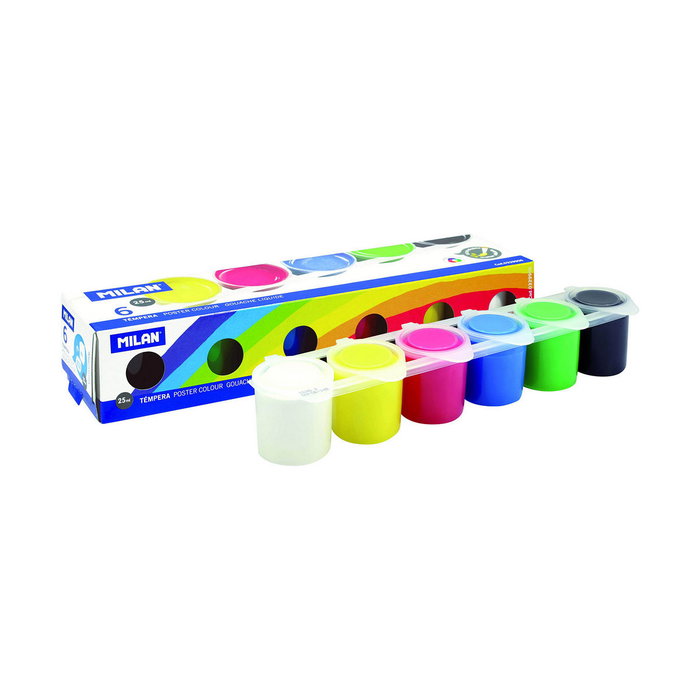 Milán Estuche de témpera 6 colores surtidos de 25 ml Milán Estuche de témpera 6 colores surtidos de 25 ml