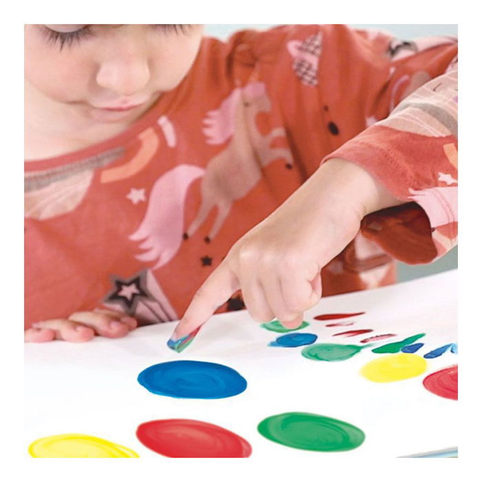 Milán Conjunto 6 Tarros Pintura Dedos 25ml Colores Surtidos Ideal Manualidades Infantiles