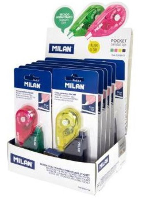 Milán Kit 2 cintas correctoras, colores surtidos, 4,2 mm x 5 m