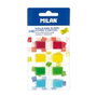 Milan Kit 140 puntos de página adhesivos removibles surtidos 45x12mm en 4 dispensadores
