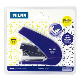 Milan Grapadora Compacta Energy Saving Blister Azul