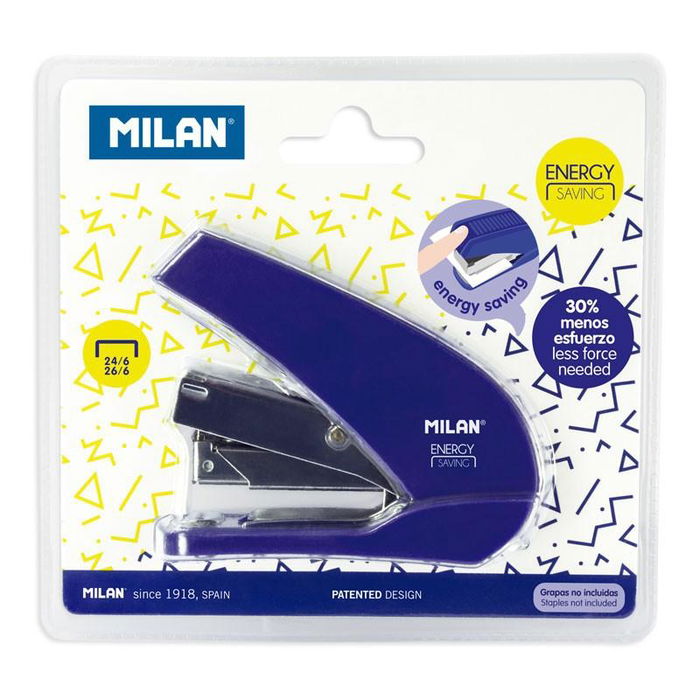 Milan Grapadora Compacta Energy Saving Blister Azul Milan Grapadora Compacta Energy Saving Blister Azul