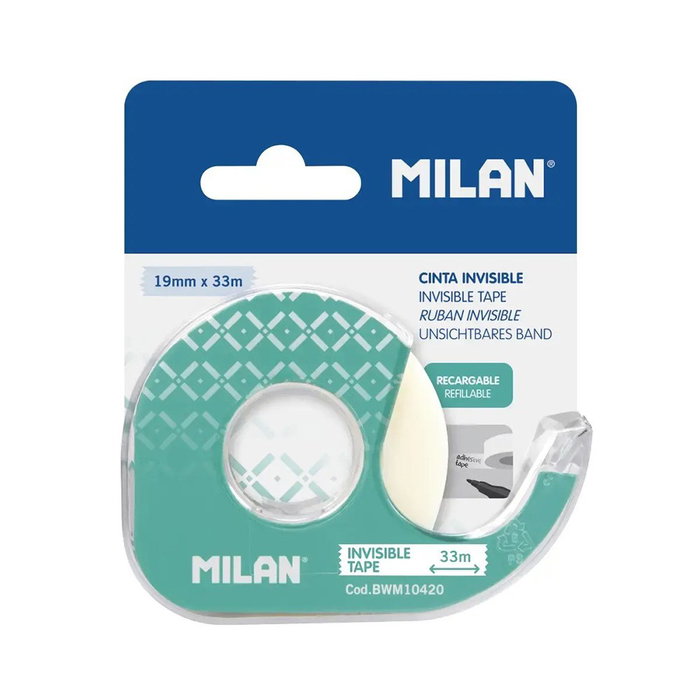 Milán Dispensador Verde con Cinta Adhesiva Mate 19 mm x 33 m