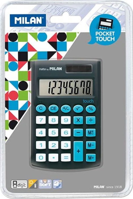 Milan Calculadora Pocket 8 Dígitos Dual Negro
