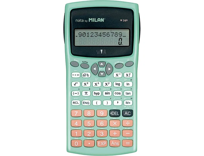 Milan Calculadora Científica M240 Turquesa 240 Funciones 10+2 Dígitos con Tapa