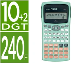Milan Calculadora Científica M240 Turquesa 240 Funciones 10+2 Dígitos con Tapa