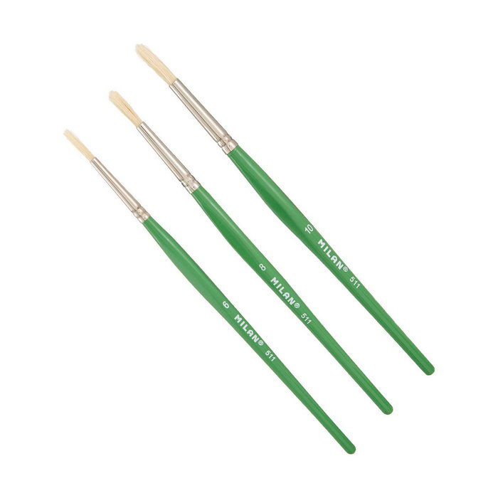 Milán Kit de 3 Pinceles Escolares Serie 511 n° 6, 8 y 10