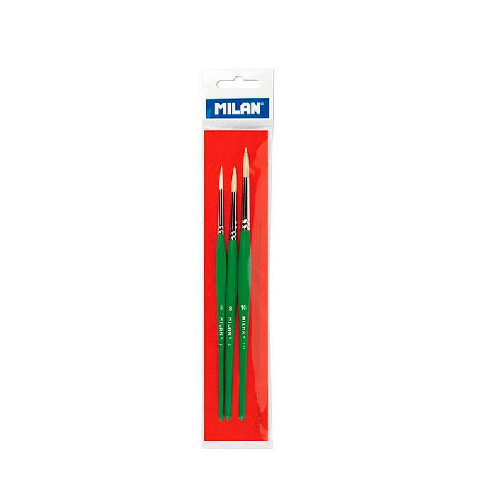 Milán Kit de 3 Pinceles Escolares Serie 511 n° 6, 8 y 10