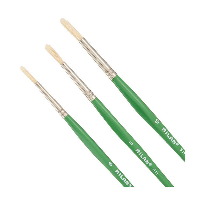 Milán Kit de 3 Pinceles Escolares Serie 511 n° 6, 8 y 10