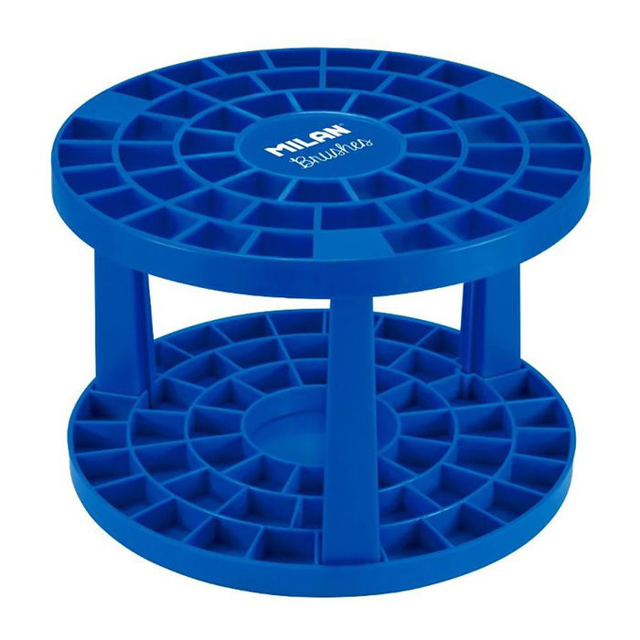 Milan Soporte para Pinceles con Capacidad para 49 Pinceles Azul PVC
